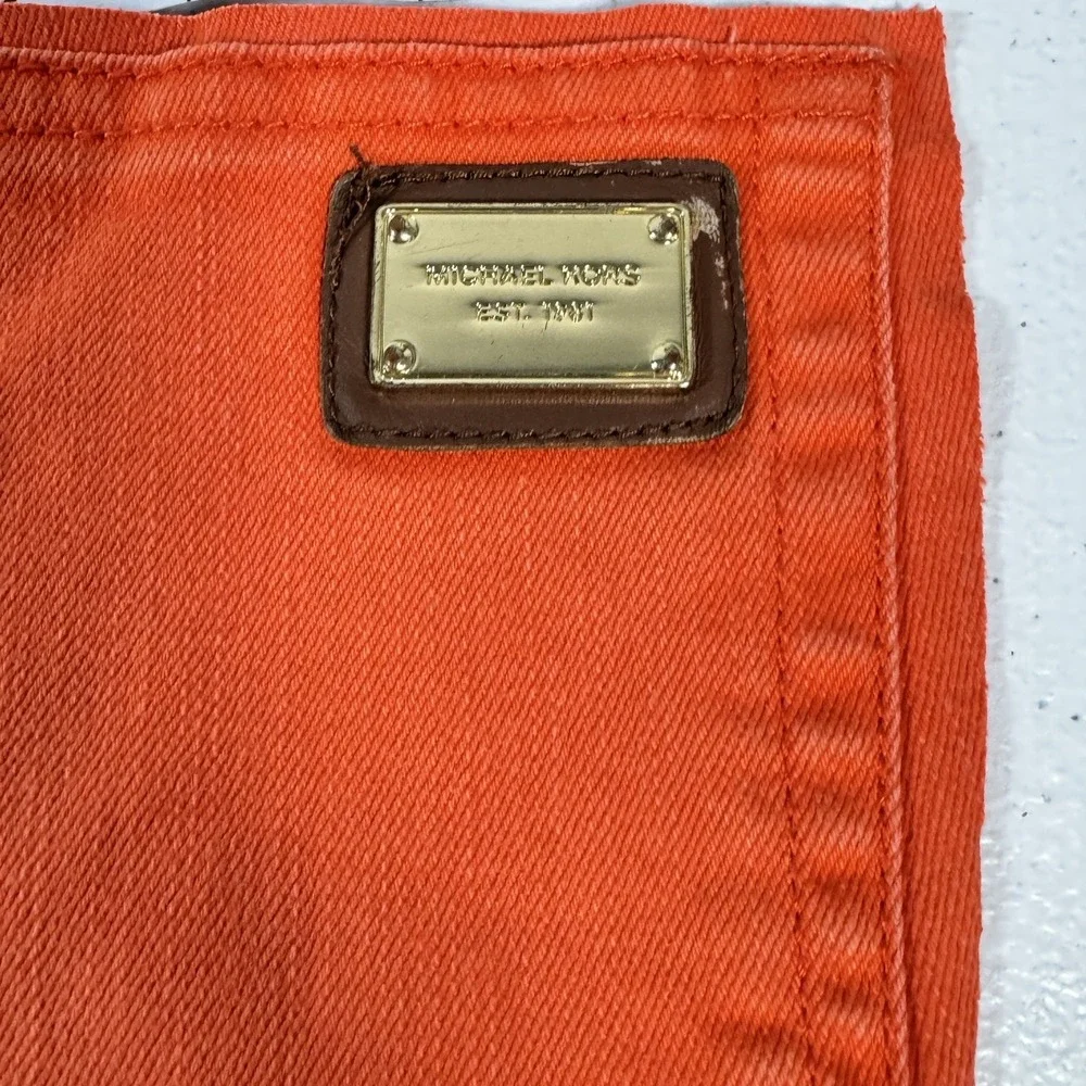 Denim Back Pockets for Crafts Orange 6 Pairs